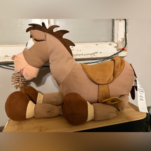 Disney Store Bullseye Toy Story Plush Horse 16 inch Brown Tan Stuffed Animal - Picture 4 of 5